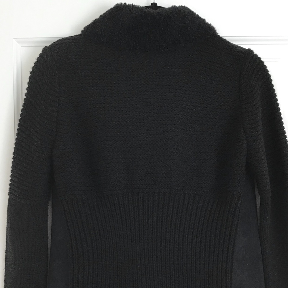 Joan Vass Drape Front Black Jacket-S - Picture 4 of 4